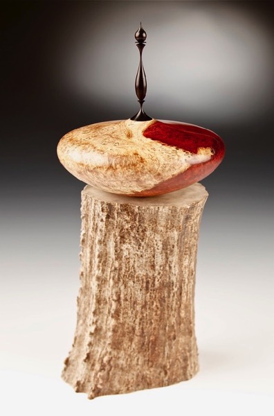 Paela Burl w/African Blackwood Finial